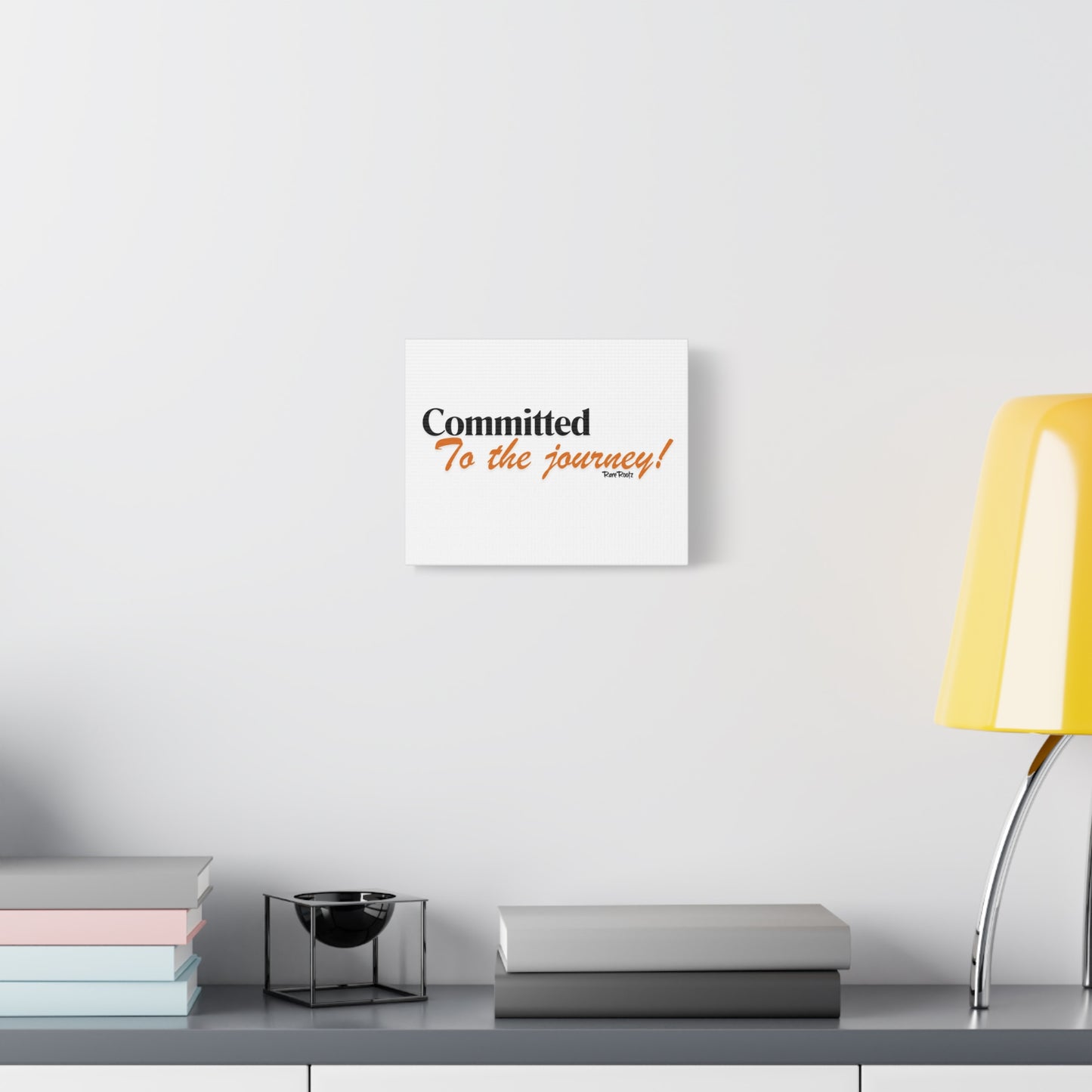 Committed to the journey wall Canvas