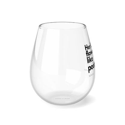 Her Locs... Wine Glass, 11.75oz